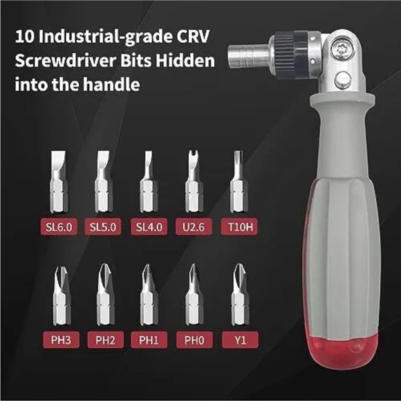 10-in-1 Multi Bit Ratcheting Screwdriver Set - Picture 4 of 9